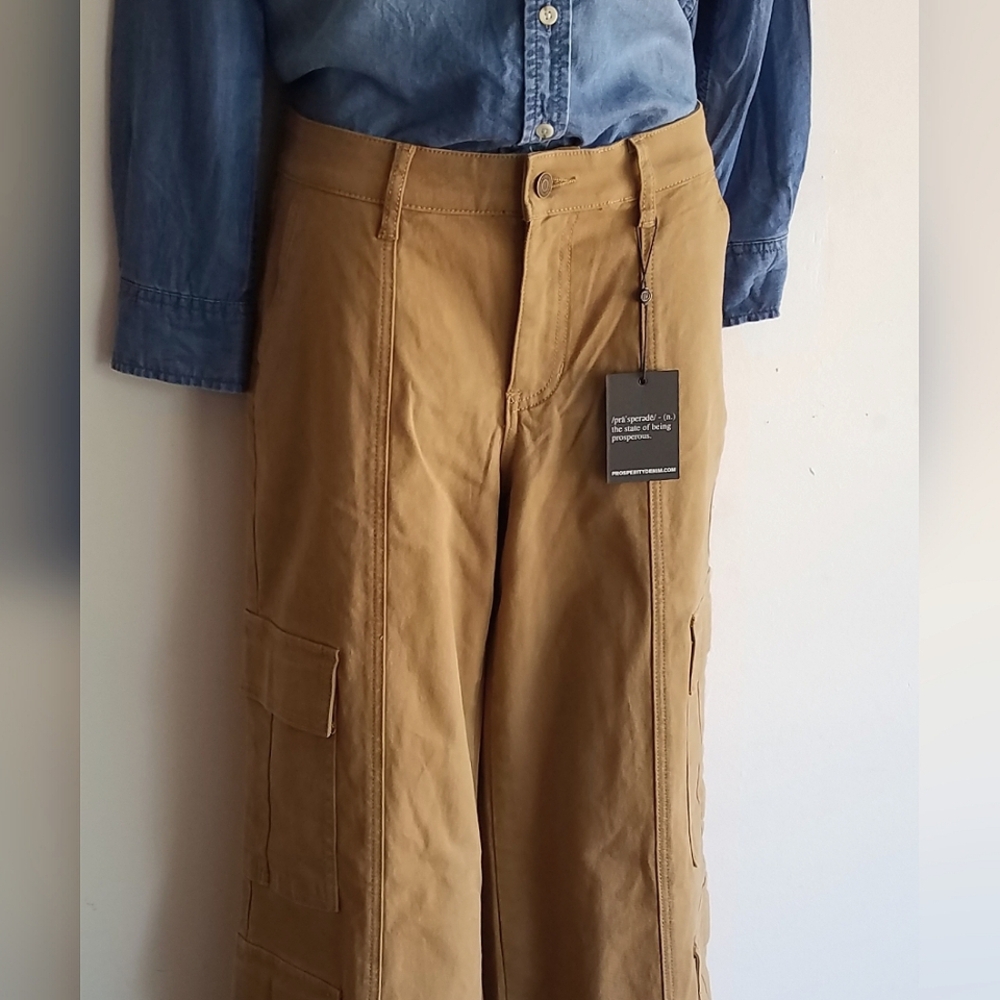 Prosperity Mid Rise Wide Leg Cargo Jeans - Picture 11 of 12